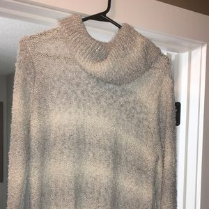Cowl neck long sweater